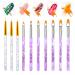 10 Pieces UV Gel Nail Acrylic Brush Nail Brush Set Professional Painting Pen Professional Acrylic Brush for Nails Gel