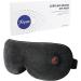 Heated Eye Mask Cordless Warm Eye Compress for Dry Eyes Blepharitis Light Blocking Heat Eye Mask for Men Women 1000mAh 3 Heat Levels Washable Gifts for Friends Travel(Black)