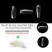 Ballerina False Nails - 500 Long Coffin Shape Tips | Transparent Press On Nails | VIVID STELLA High Radiant Clear Cover - Buy Online on GoSupps.com