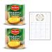 Tinned fruit Bundle which Contains Del Monte Crushed Pineapple In Juice 435g - Pack of 2 with Grocery List Card