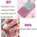 Fluorescent Glitter Set - 6 Iridescent Colors for Face Nails Hair & Body | Chunky Sequin Makeup Effects - Buy Online on GoSupps.com