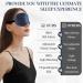 Silk Sleep Mask Eye Cover - 100% Mulberry Silk Eye Mask for Men & Women | Adjustable Soft Blindfold for Travel & Sleep - Blackout Eye Shade (Blue - Buy Online on GoSupps.com