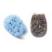 2 Pcs Bath Shower Pouf Sponge Loofah Sponge Shower Loofah 2 in 1 Exfoliating Mesh Pouf Sponge Loofah Bath Glove with Elastic Hand Strap for Women Men Kid Bathroom