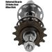 Universal Bike Rear Wheel Hub 36 Holes 14T Solid Axle Metal Disc Set | Fits V-brake, Holding Brake, BMX, Single Speed Bike - Buy Online on GoSupps.com