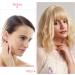 Pretfy Short Wave Blonde Bob Wig with Bangs | Gold Yellow Curly Wavy Hair Costume Cosplay Wig - Buy Online on GoSupps.com