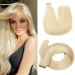 Hotlulana tape extensions real hair platinum blonde (#60) Extensions real hair 24 -inch/60cm 40pcs 100g invisible 100% natural tape in extensions real hair Skin weft extensions real hair tape.#60 Platinblond 60cm-24 inch (40 pack)
