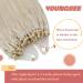 Youngsee Microring Extensions - Real Hair Blond 60cm Micro Ring Loop Extensions - 1g 50g #60A for Ultimate Volume - Buy Online on GoSupps.com