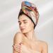 Super Absorbent Microfiber Hair Towel Wrap for Women - Gnomes Books Tea Cups Design | Quick Dry Coral Velvet for Long & Curly Hair - Buy Online on GoSupps.com