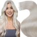 LAAVOO Blond Tape Extensions Real Hair Seamless Hair Extension Real Hair Tapes In Hair Extensions Invisible Tape In Real Hair Extensions Remy Human Hair Skin Weft 50g 20pcs #60 45cm-20Pcs 2.1 #60