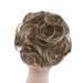 Girls Wave Curly Hair Bun Chignon Scrunchy Extension Ponytail Updo - Ash Blonde & Medium Golden Brown Mixed -60 - Buy Online on GoSupps.com