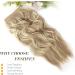 Invisible Wire Hair Extensions - Adjustable Size with Clips - Long Wavy Synthetic Hairpiece - 16 Inch Dark Ash Blonde Mixed Bleach Blonde - Buy Online on GoSupps.com