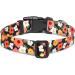 Suredoo Adjustable Soft Nylon Dog Collar for Small to Medium Dogs - Comfort Fit & Flower Orange Design (Neck 38-63 cm 2.5 cm Width) - Buy Online on GoSupps.com