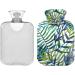 NAANLE 2L Hot Water Bottle with Cover - Watercolor Palm Leaf Large Size for Menstrual Cramps & Heat Therapy Relief - Buy Online on GoSupps.com