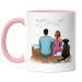 Kiddle design couple with dogs cup of pink personalized dog owner gift dog lover couple dog dog mom dad dog mama dog dad