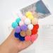 40Pcs Fluffy Pom Pom Hair Ties | Cute Ball Hair Bands for Girls, Toddlers & Teens - Buy Online on GoSupps.com