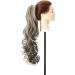 S-noilite Clip in Ponytail Extension 24 Curly Dark Brown & Ash Blonde - Synthetic Hairpiece for Women - Buy Online on GoSupps.com