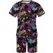 JUNGE 2023 Men's Gradient Color 2 Piece Summer Short Set | Crew Neck Muscle Tee & Sport Shorts Sweatsuit - Medium, Red - Buy Online on GoSupps.com