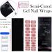 Gel Nail Stickers 22PCS Semi Cured Gel Nail Polish Stickers Nail Wraps Adhesive Gel Nail Strips with Nail File Stick & Prep Pads (UV/LED Lamp Required) - Pink Gradient Glitter Pink Glitter Gradient - Buy Online on GoSupps.com