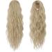 FESHFEN Ash Blonde Drawstring Ponytail Extension - 18 Long Curly Synthetic Hair Piece for Women - Buy Online on GoSupps.com