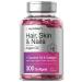 Hair Skin and Nails Vitamins | 300 Softgels | with Biotin and Collagen | Infused with Argan Oil and Coconut Oil | Non-GMO, Gluten Free Supplement | by Horbaach