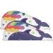 Cartoon Whale Star Cloud Rainbow Hair Towel 2 Pack - Super Absorbent Quick Dry Turbans for Women & Girls - Buy Online on GoSupps.com