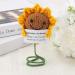ZWJZMC Mini Funny Positive Sunflower Cute Knitted Sunflower with Positive Card Creative Wool Crochet Inspirational Cheer Up Birthday Bridesmaid Proposal Gifts for Wife Mom Grandma Girlfriends - Buy Online on GoSupps.com