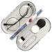 MoKo Double Eyeglass Case, Contact Lens Case with Mirror Tweezers Remover, 2 in 1 Double Sided Portable Contact Lens Box Holder Container Flowers Butterfly