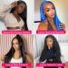 Sdamey HD Transparent 360 Lace Front Wig 18 Inch 10A Brazilian Virgin Human Hair Pre Plucked with Baby Hair 180% Density - Natural Color - Glueless Lace Frontal Closure Wig for Black Women - Buy Online on GoSupps.com