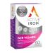 Active Iron for Women, Non-Constipating, 30 Active Iron High Potency Capsules with 30 Multivitamin Tablets, Helps Strengthen Your Immune System