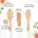 Baby Hair Brush and Comb Set - Soft Goat Bristles - Newborn Infant Toddler - Walnut Oval Design - Buy Online on GoSupps.com