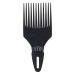 Jack Dean by Denman (Black) Curl Volumiser Comb for Separating Styling Defining Enhancing & Boosting Curls (D17)