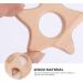 Amosfun 5pcs Wooden Star Shaped Teether Set for Baby Teething | Nursing Pendant Chew Toys for Infant Bed, Crib, Gym - Buy Online on GoSupps.com