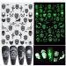 3D Luminous Halloween Nail Stickers - Self Adhesive Nail Art Decals for Halloween Designs - 6 Sheets - Buy Online on GoSupps.com