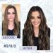 Hetto Real Hair Extensions Microring Balayage | Darkest Brown to Light Brown #2/8/2 - 40cm & 50cm Remy Hair - Buy Online on GoSupps.com