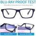 5 Pack Blue Light Blocking Reading Glasses for Men & Women - Square Frame Computer Readers with Comfort Spring Hinges - Anti Glare & Eyestrain 1.75 Magnification - Buy Online on GoSupps.com