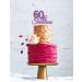 60 & Fabulous Birthday Cake Topper with Bold Swirly Design for 60th Birthday Celebration Made in UK - Light Purple - Buy Online on GoSupps.com