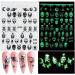 Halloween Nail Art Stickers Glow in The Dark Nail Decals 3D Self-Adhesive Fluorescent Nail Stickers Skull Spider Witch Ghost Pumpkin Bat Snake Nail Design for Women and Girls DIY Acrylic Nail - Buy Online on GoSupps.com