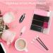 Disposable Makeup Applicators Kit with Palette, Spatula, Brushes, Puffs, Wands, Clips - Multicolors | Clear Organizer Box - Buy Online on GoSupps.com