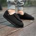 ZHENSI Women's Adjustable Non-Slip Memory Foam Slippers for Wide Swollen Feet - Size 9.5 Black - Buy Online on GoSupps.com