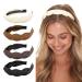 4 Pieces Braided Headband for Women Girls Wide Hairband Fashion Non Slip Hairhoop Weaving Shape Accessories Solid Colors Trendy Headbands