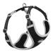 Thinkpet no-pull dog harness breathable breast dishes for small medium-sized dogs adjustable soft running harness safe control padded reflective safety harness (1 Pack) black