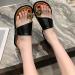 Casual Comfortable Split-Toe Flat Slide Sandals for Women - Summer Bunion Separator Fashion Slides (Size 7.5 Black - Buy Online on GoSupps.com