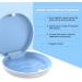 BVN Braces Candy Crispy Bite Dose Tooth Rail Box - Durable Prosthesis Container with Silicone Mats | White & Light Blue - Buy Online on GoSupps.com