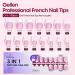 Gellen French Tip Press on Nails - 150 pcs Soft Gel Pink Square Short Tips 3-in-1 Pre-French Full Cover Nail Art 15 Sizes Easy Application - Buy Online on GoSupps.com
