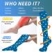 Buy Actinput Compression Stockings for Men & Women - 4 Pairs Colorful Support Socks for Sports Travel & Nursing - Blue S-M - Buy Online on GoSupps.com