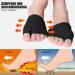Zakasa Bale Cushion: XL Gel Silicone Forefoot & Midfoot Pads for Men & Women - Soft Black Foot Cushions (1 Pair) - Buy Online on GoSupps.com