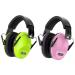 Dr.meter Ear Defenders Children Children Ear Defenders NRR 27dB Protective Earmuffs with Noise Blocking Children Ear muffs for Sleeping Studying Adjustable Head Band green+pink