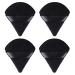 Powder Puff  WSYUB 4Pcs Blender Puff Pure Cotton Face Soft Triangle Wedge Makeup Pad for Undereye Makeup Loose Powder Mineral Powder Body Powder  Black  Cotton Velour Sponge Makeup Tool