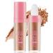 Aoowu highlighter powder stick glitter powdered powder body glitter highlighter patting fairy highlighter powder stick body lighten shimmer sparkle lips hair (golden brown) golden brown (1 Pack)