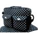 3pcs Black & White Polka Dot Baby Diaper Nappy Changing Bag Set - Stylish and Practical - Buy Online on GoSupps.com